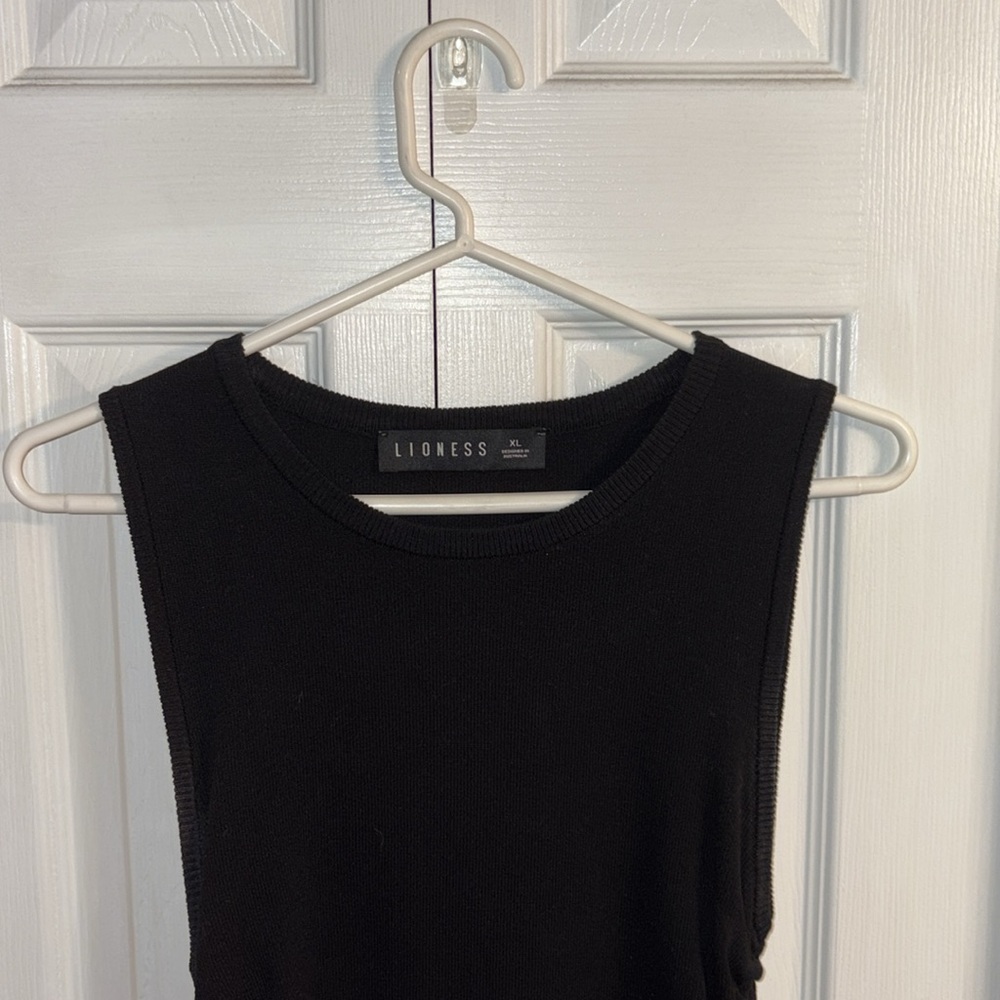 Lioness Black Ruched Mini Dress - Picture 4 of 6
